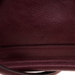 Pre Owned Chloe Burgundy Leather Small Paraty Shoulder Bag