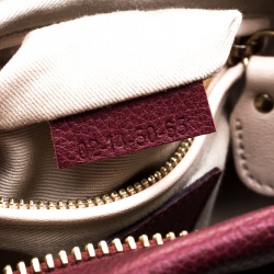 Pre Owned Chloe Burgundy Leather Small Paraty Shoulder Bag