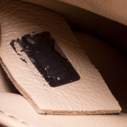 Pre Owned Chloe Copper/Red Leather and Ostrich Medium Elsie Shoulder Bag