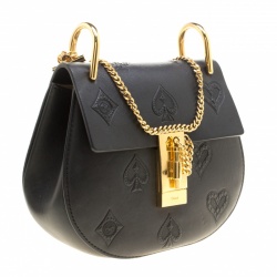 Pre Owned Chloe Black Leather Small Drew Shoulder Bag