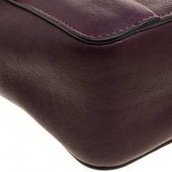 Pre Owned Chloe Purple Leather Small Elsie Shoulder Bag