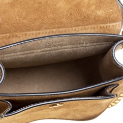 Pre Owned Chloe Brown Leather and Python Mini Hudson Shoulder Bag