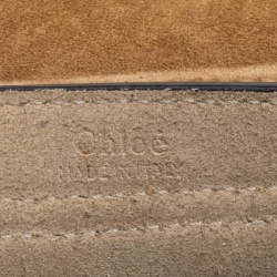 Pre Owned Chloe Brown Leather and Python Mini Hudson Shoulder Bag