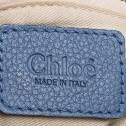Pre Owned Chloe Blue Leather Medium Paraty Shoulder Bag