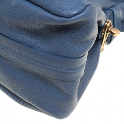 Pre Owned Chloe Blue Leather Medium Paraty Shoulder Bag