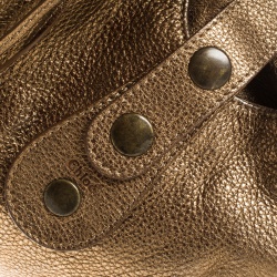 Pre Owned Chloe Metallic Bronze Leather Silverado Satchel