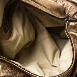 Pre Owned Chloe Metallic Bronze Leather Silverado Satchel