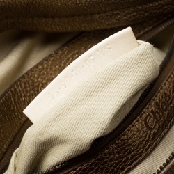 Pre Owned Chloe Metallic Bronze Leather Silverado Satchel