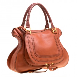 Pre Owned Chloe Brown Leather Large Marcie Satchel