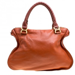 Pre Owned Chloe Brown Leather Large Marcie Satchel