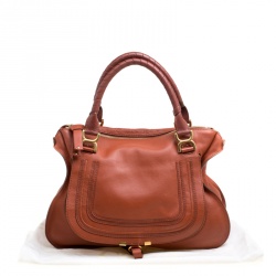 Pre Owned Chloe Brown Leather Large Marcie Satchel
