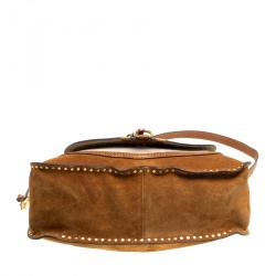 Pre Owned Chloe Brown Suede Medium Marcie Satchel