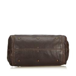 Pre Owned Chloe Dark Brown Leather Paddington Everyday Bag