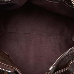 Pre Owned Chloe Dark Brown Leather Paddington Everyday Bag