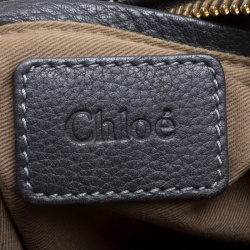 Pre Owned Chloe Black Leather Medium Marcie Top Handle Bag