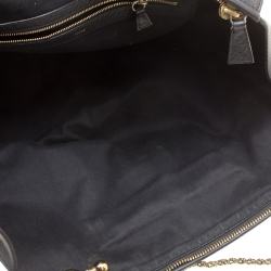 Pre Owned حقيبة يد كلوي سالي جيب أمامي جلد سوداء