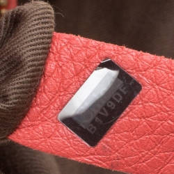 Pre Owned Chloe Neon Orange Leather Medium Marcie Satchel