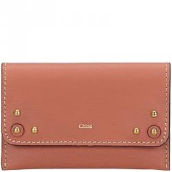 Pre Owned Chloe Pink Leather Card Holder
