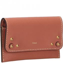 Pre Owned Chloe Pink Leather Card Holder
