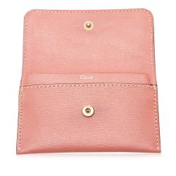 Pre Owned Chloe Pink Leather Card Holder