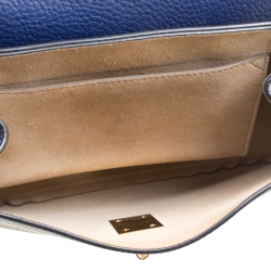 Pre Owned Chloe Blue Leather Medium Drew Shoulder Bag