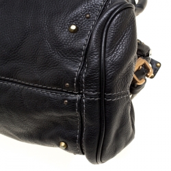 Pre Owned Chloe Black Leather Medium Paddington Satchel