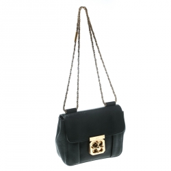 مملوكة مسبقًا Chloe Black Leather Small Elsie Shoulder Bag