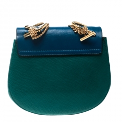 Pre Owned حقيبة كتف كلوي درو صغيرة جلد بنية/ بيج