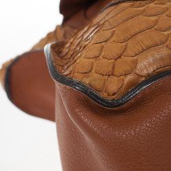 Pre Owned Chloe Camel Large Marcie Python Bag