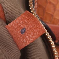Pre Owned Chloe Camel Large Marcie Python Bag