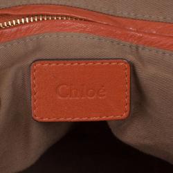 Pre Owned Chloe Camel Large Marcie Python Bag