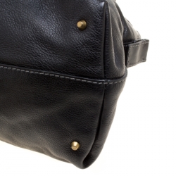 Pre Owned Chloe Black Leather Paddington Dome Satchel