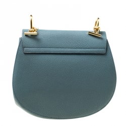 مملوكة مسبقًا Chloe Blue Leather Medium Drew Shoulder Bag