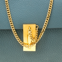 مملوكة مسبقًا Chloe Blue Leather Medium Drew Shoulder Bag