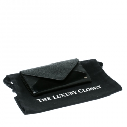 Chloe Black Leather and Patent Leather Envelope Wallet