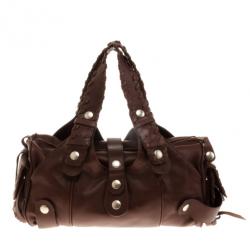 Pre Owned Chloe Brown Buffalo Leather Silverado Bag