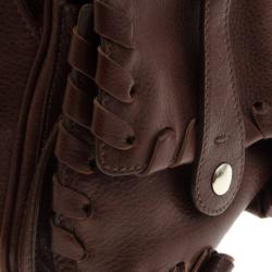 Pre Owned Chloe Brown Buffalo Leather Silverado Bag