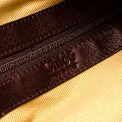 Pre Owned Chloe Brown Buffalo Leather Silverado Bag