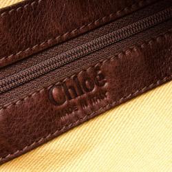 Pre Owned Chloe Brown Buffalo Leather Silverado Bag