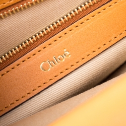 Pre Owned Chloe Red/Brown Python Medium Sally Flap Shoulder Bag