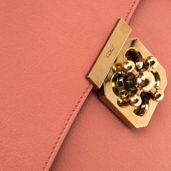 مملوكة مسبقًا Chloe Peach Leather Large Elsie Shoulder Bag