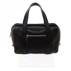 Pre Owned Chloe Black Leather Madeleine Bowler Bag