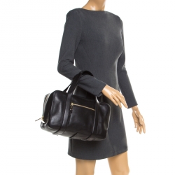 Pre Owned Chloe Black Leather Madeleine Bowler Bag