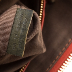 Pre Owned Chloe Pastel Red Leather Medium Marcie Satchel