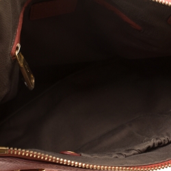 Pre Owned Chloe Pastel Red Leather Medium Marcie Satchel