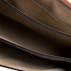 Pre Owned حقيبة كتف كلوي فاي صغيرة سويدي وجلد بنية