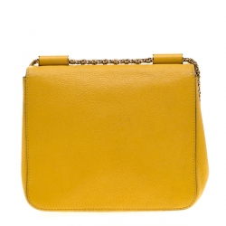 Chloe Mustard Leather Small Elsie Shoulder Bag