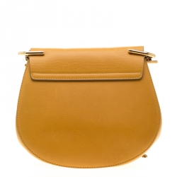 مملوكة مسبقًا Chloe Mustard Leather Medium Drew Shoulder Bag
