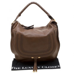 Pre Owned Chloe Brown Leather Large Marcie Satchel