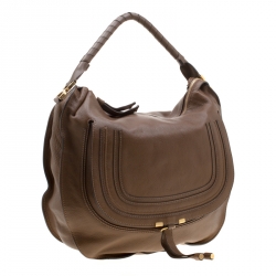 Pre Owned Chloe Brown Leather Large Marcie Satchel